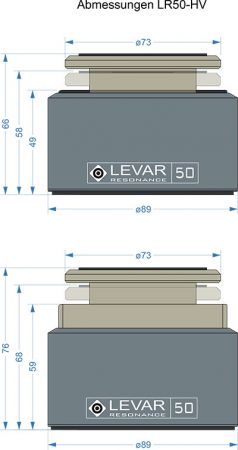 Levar Resonance LR50-HA 4er-Set - mit Höhenverstellung